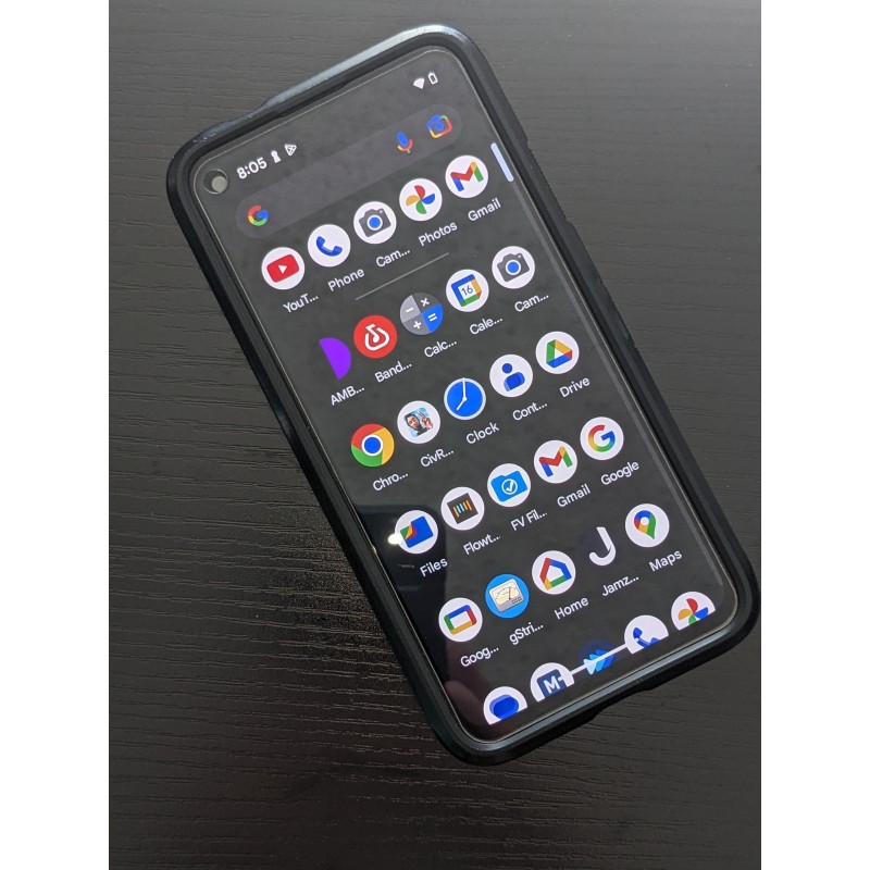 Used Google Pixel 4a w/ Incipio Rugged Case and TP Screen Protector